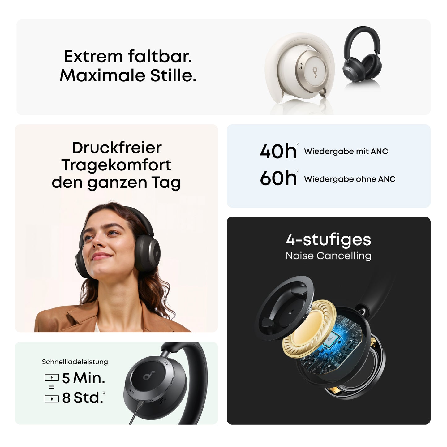 Space One Pro | Faltbare Over-Ear Kopfhörer.