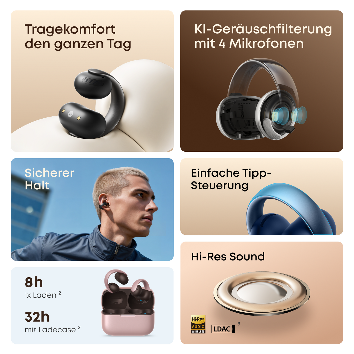 soundcore AeroClip | Open-Ear Clip-Earbuds mit adaptivem Komfort