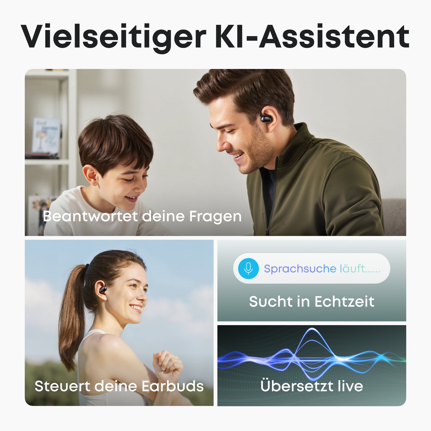 AeroFit 2 | Kabellose Open-Ear Earbuds mit anpassbarem Halt