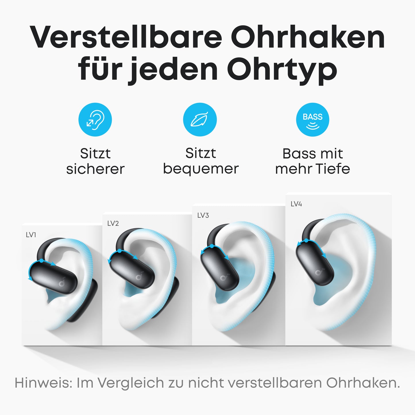 AeroFit 2 | Kabellose Open-Ear Earbuds mit anpassbarem Halt