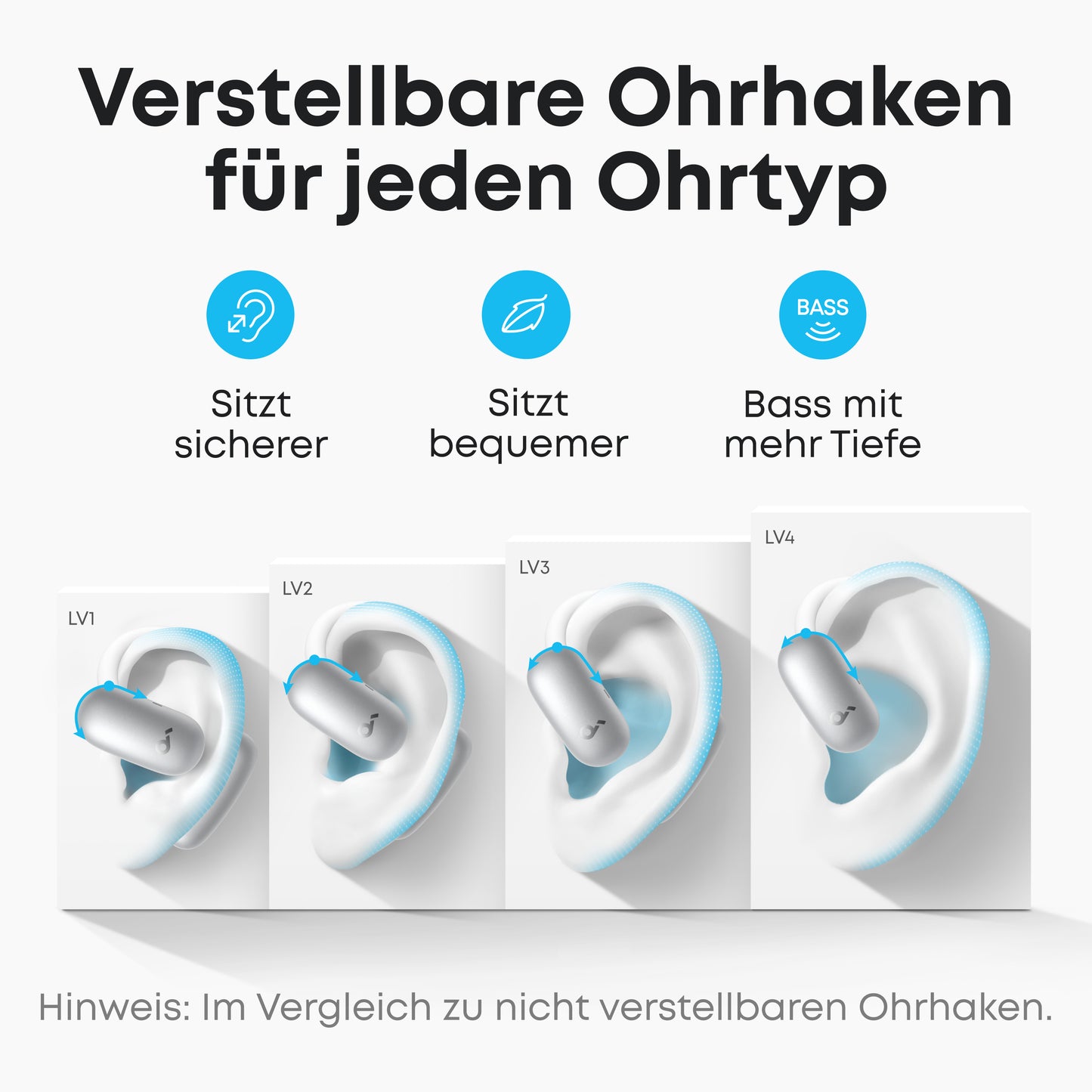 AeroFit 2 | Kabellose Open-Ear Earbuds mit anpassbarem Halt