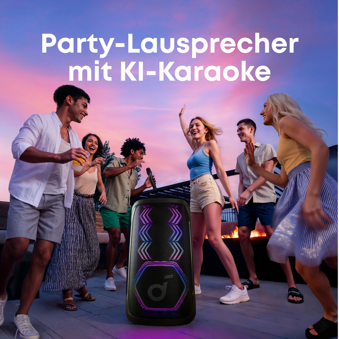 soundcore Rave 3S lautsprecher bei einer party