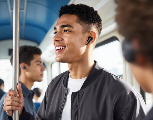 The man wearing soundcore Liberty 5 True Wireless Earbuds