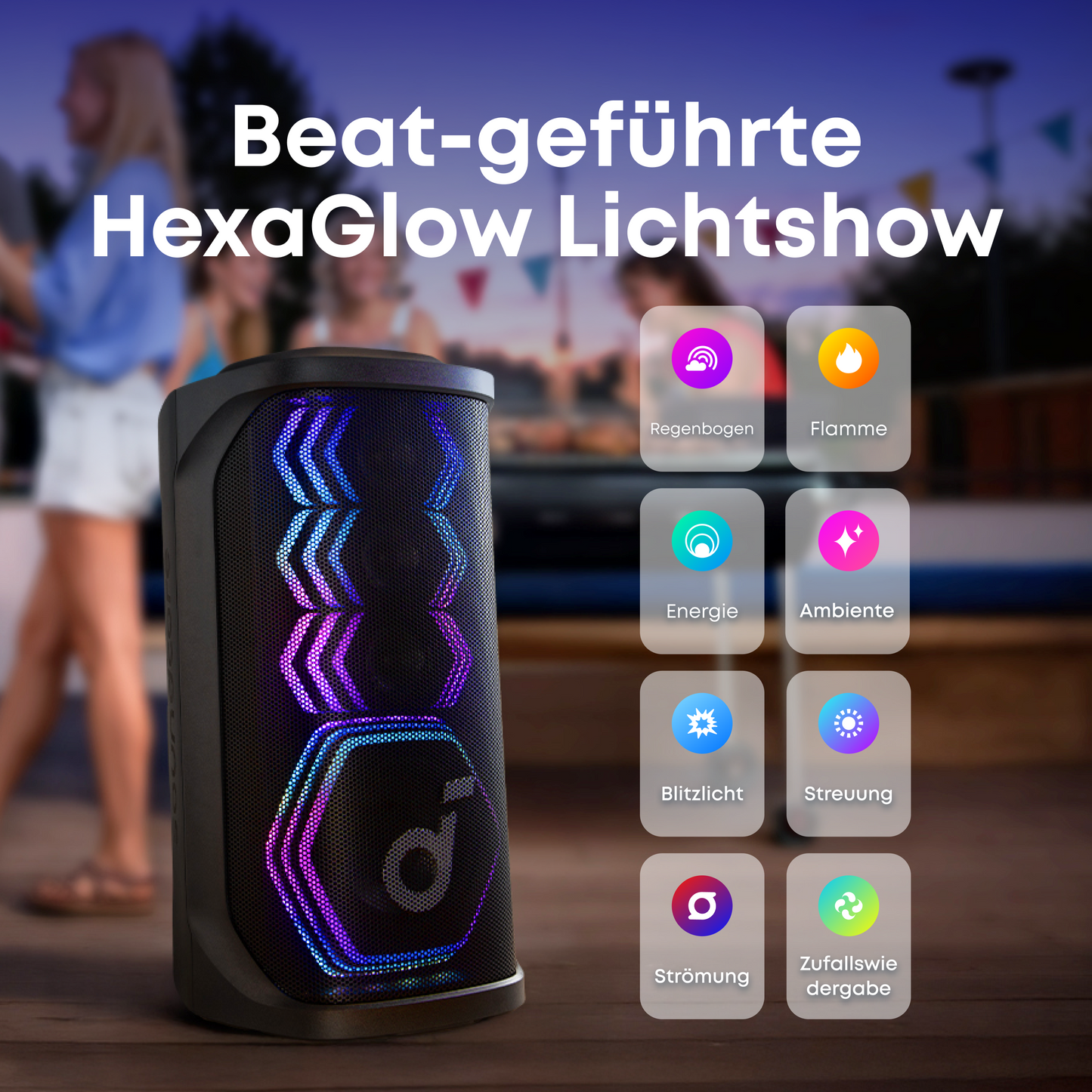 Rave 3S | KI Karaoke Party-Lautsprecher mit 200W Sound