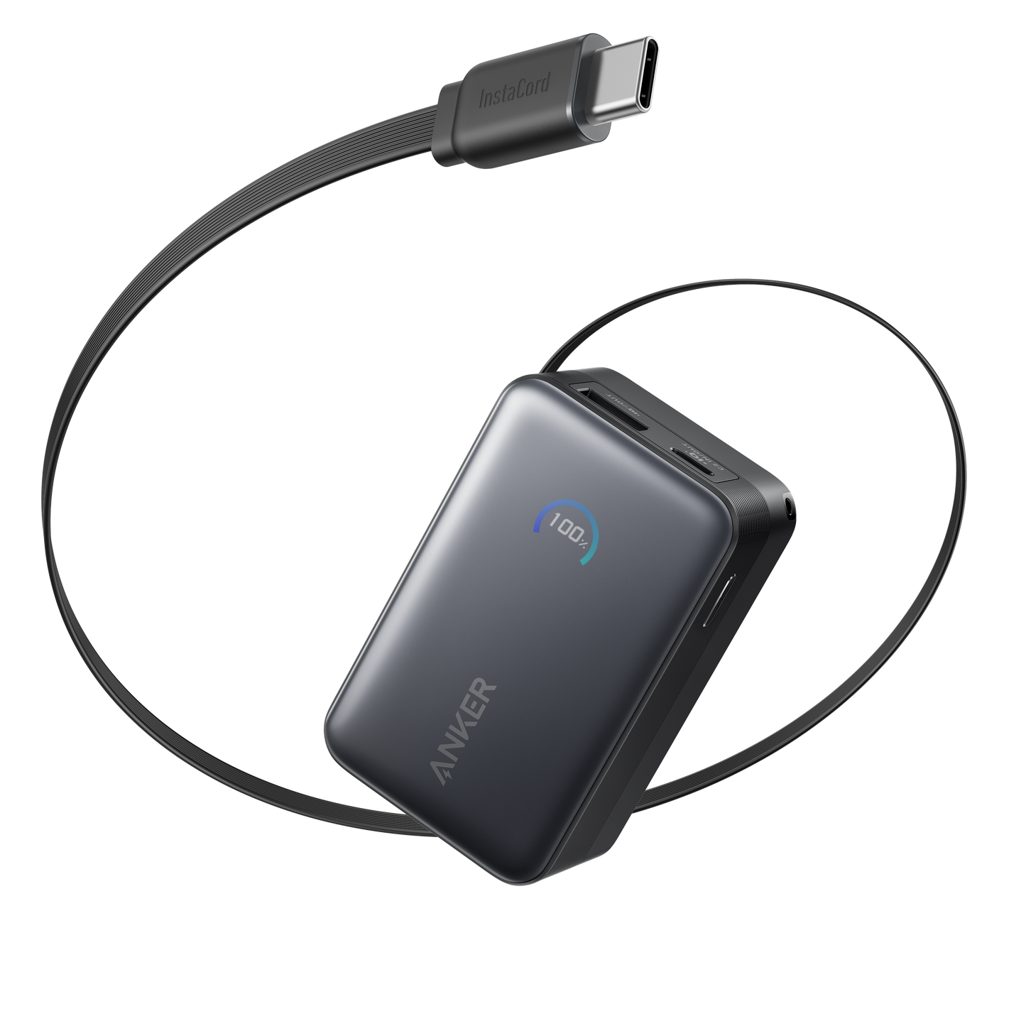 Anker Nano Powerbank  (10K, 45W, Integriertes einziehbares USB-C Kabel)