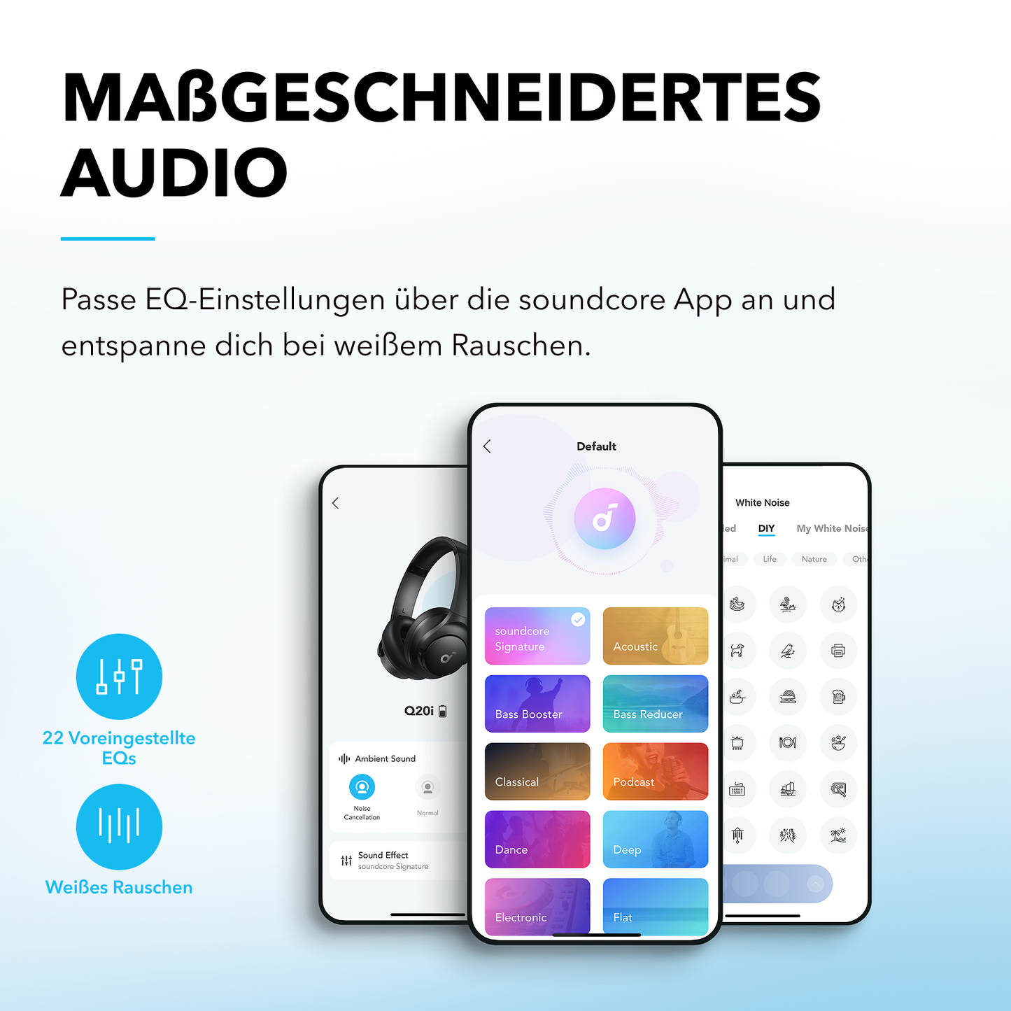 Q20i | Kopfhörer mit Hybrid Active Noise Cancelling
