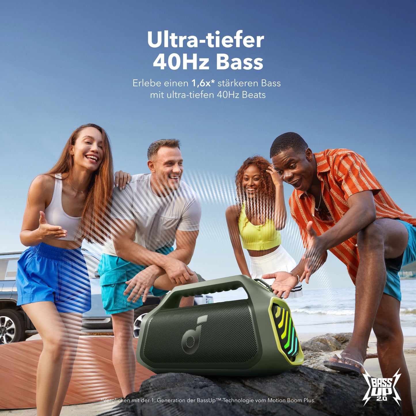 Boom 2 Plus | Bluetooth-Lautsprecher mit mächtigem Bass für Draußen