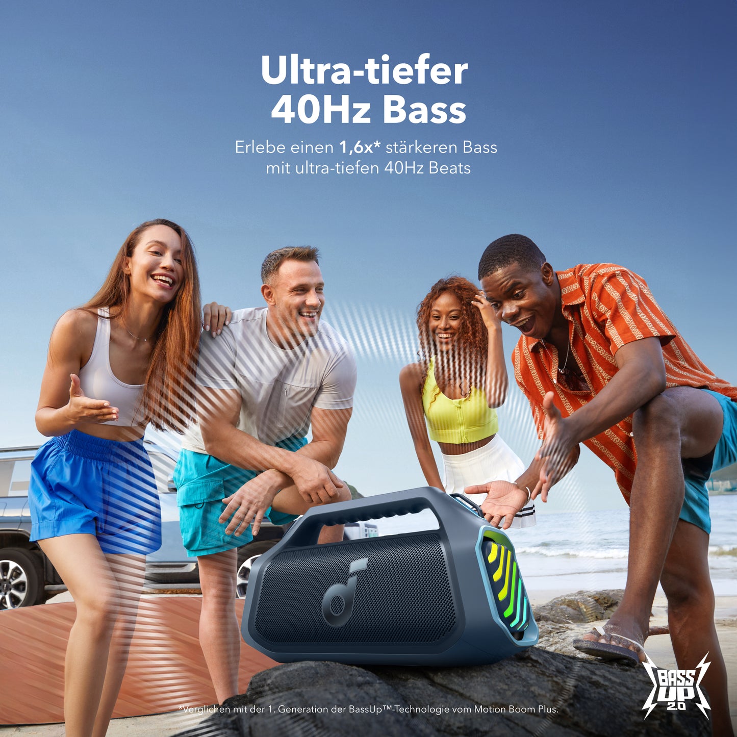 Boom 2 Plus | Bluetooth-Lautsprecher mit mächtigem Bass für Draußen