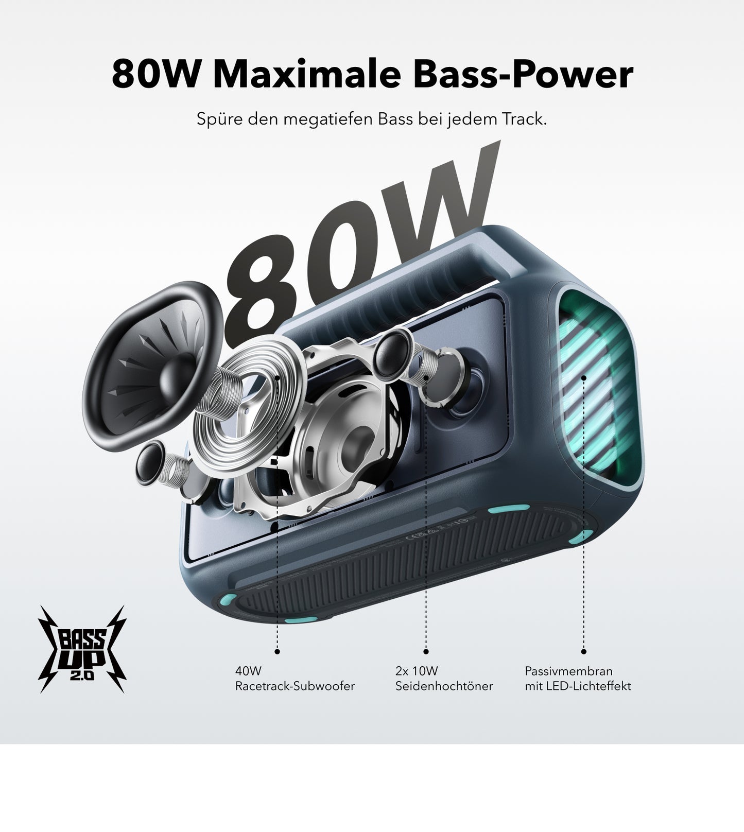Boom 2 | Tragbarer Bluetooth-Lautsprecher für mehr Bass