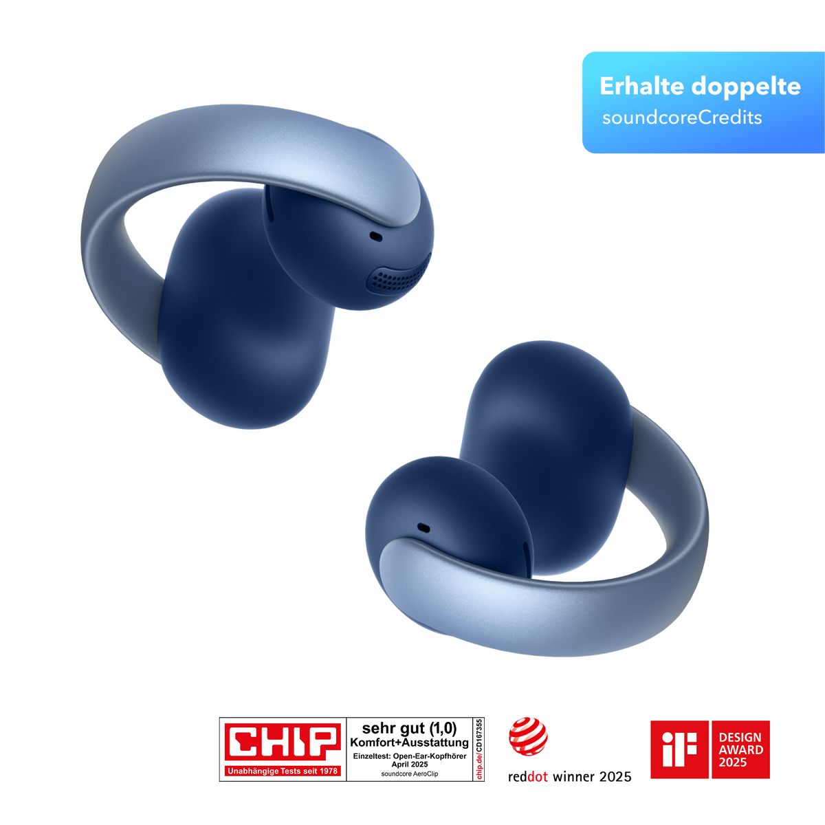 soundcore AeroClip | Open-Ear Clip-Earbuds mit adaptivem Komfort