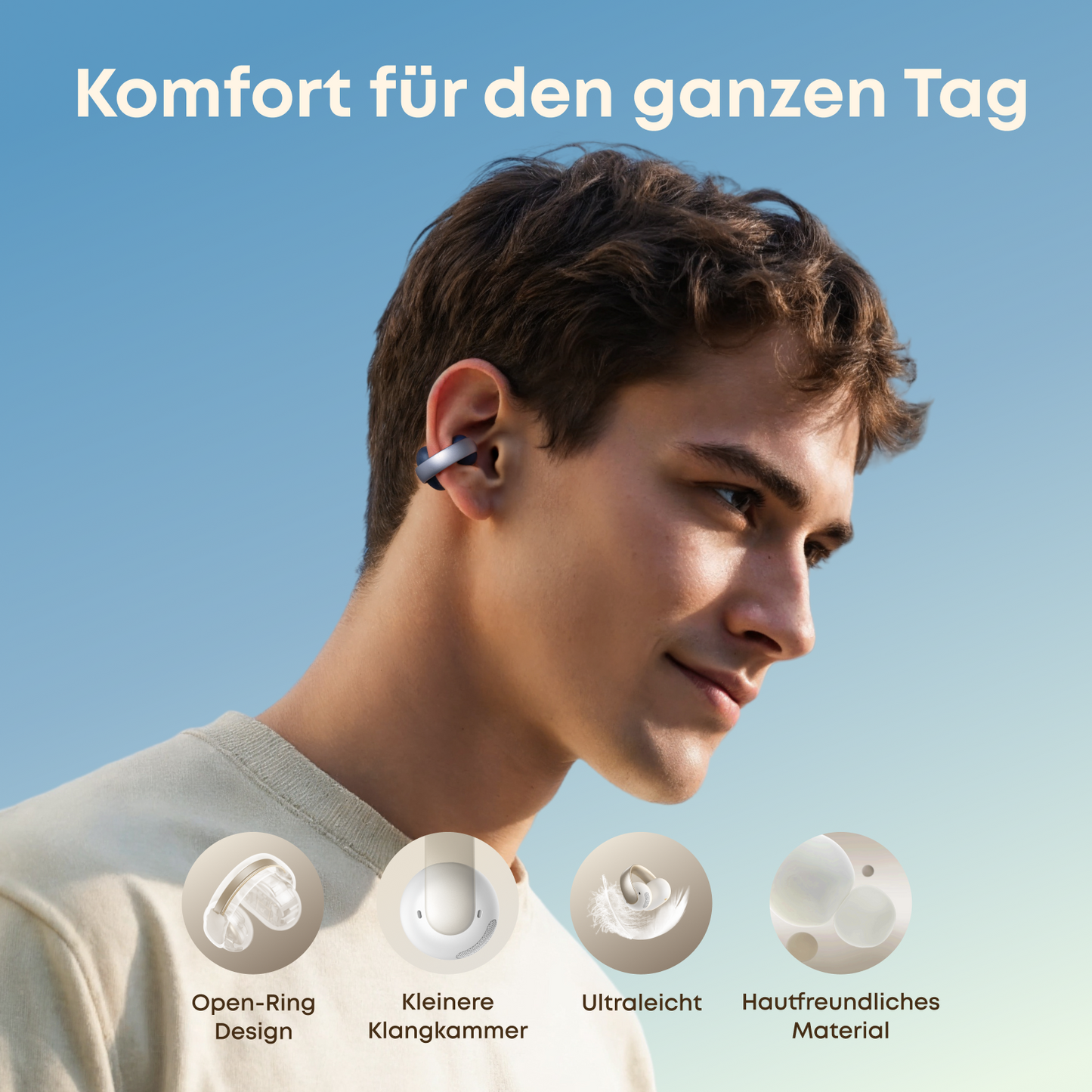 soundcore AeroClip | Open-Ear Clip-Earbuds mit adaptivem Komfort