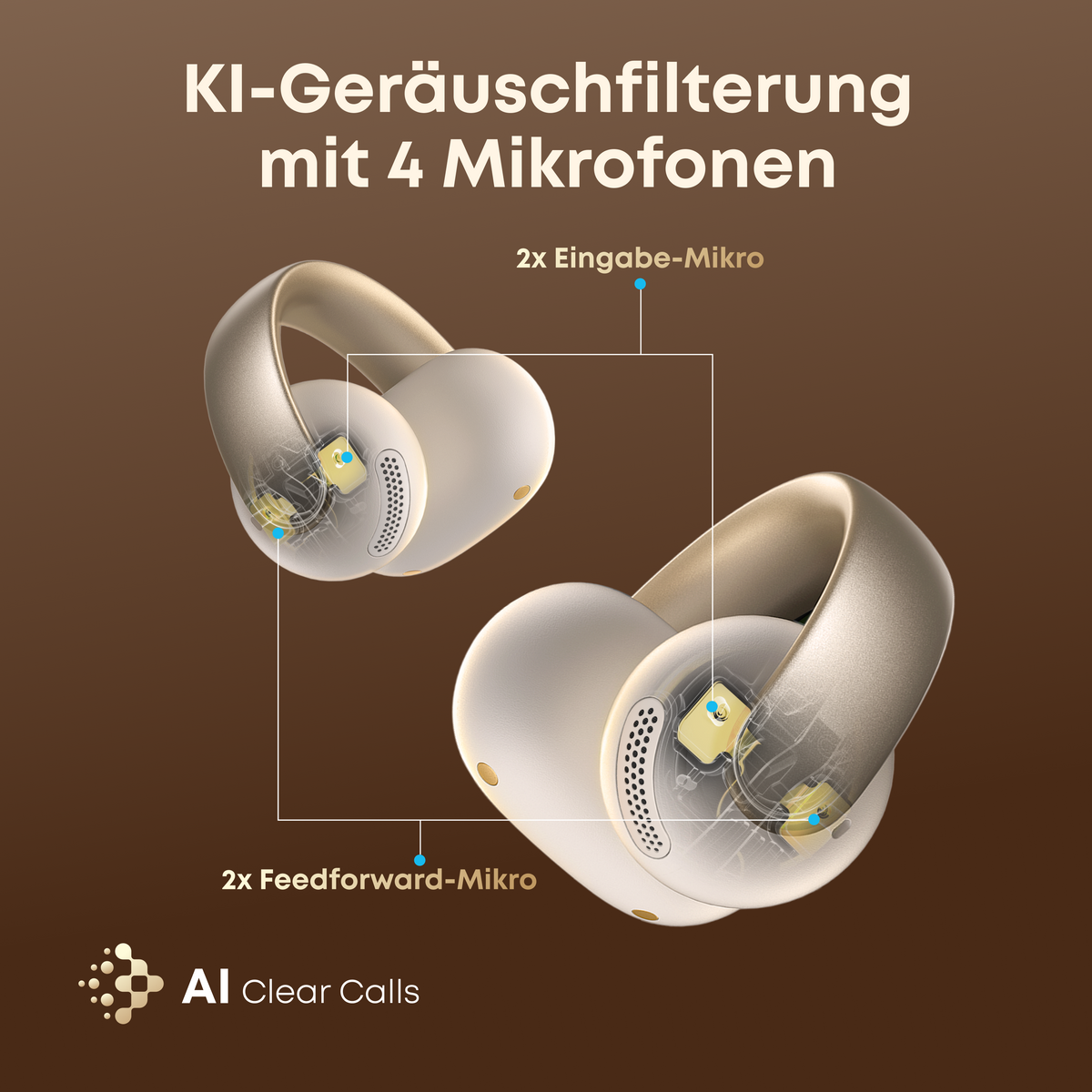 soundcore AeroClip | Open-Ear Clip-Earbuds mit adaptivem Komfort