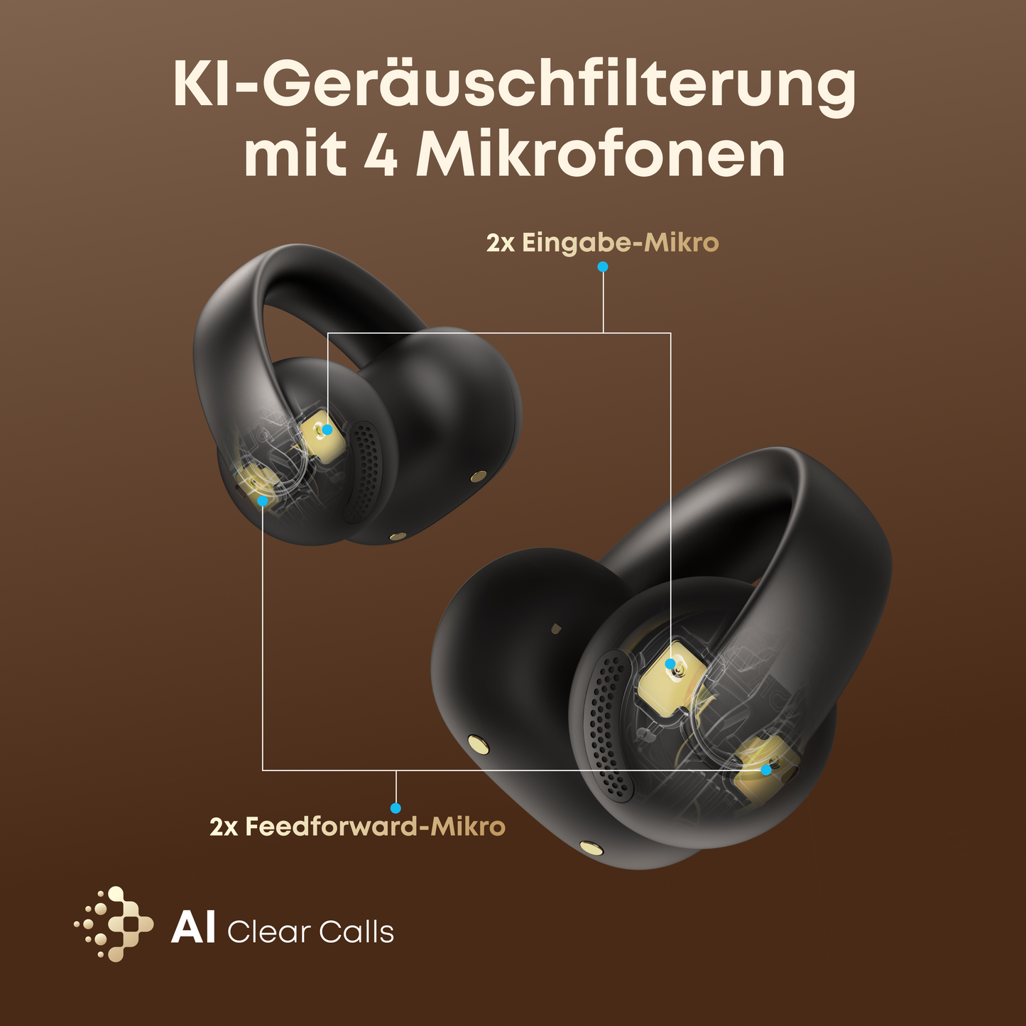 soundcore AeroClip | Open-Ear Clip-Earbuds mit adaptivem Komfort
