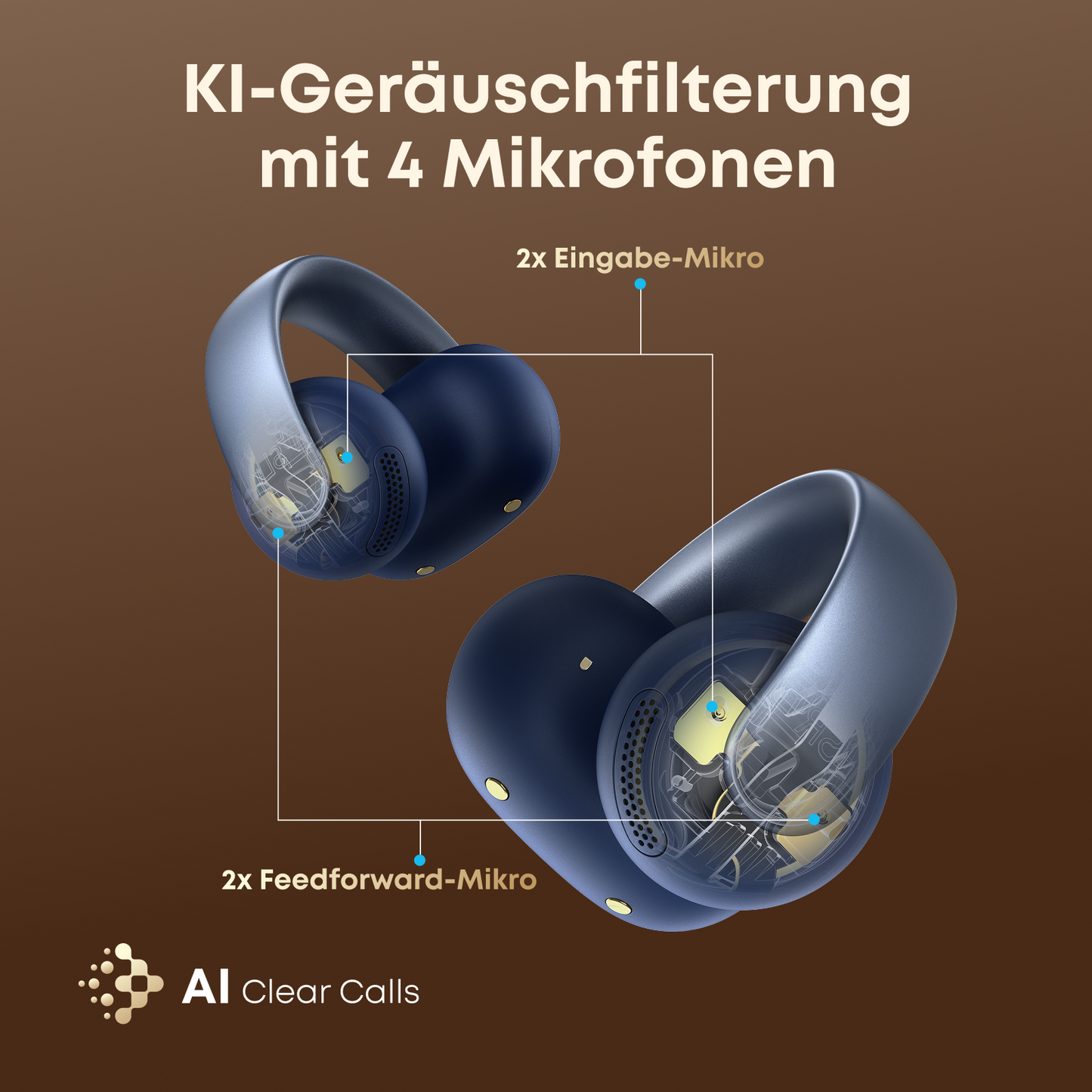 soundcore AeroClip | Open-Ear Clip-Earbuds mit adaptivem Komfort