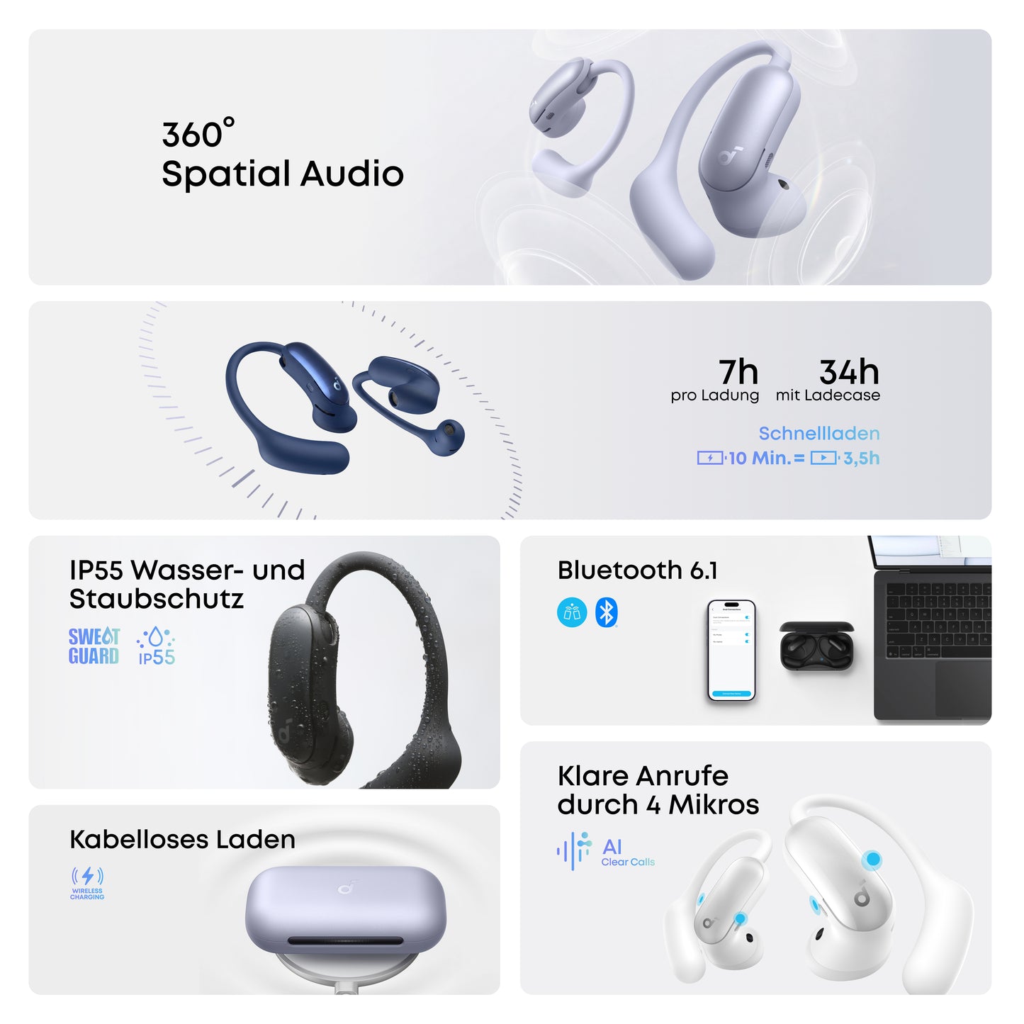 AeroFit 2 Pro｜Semi-Open-Ear Earbuds für jede Situation