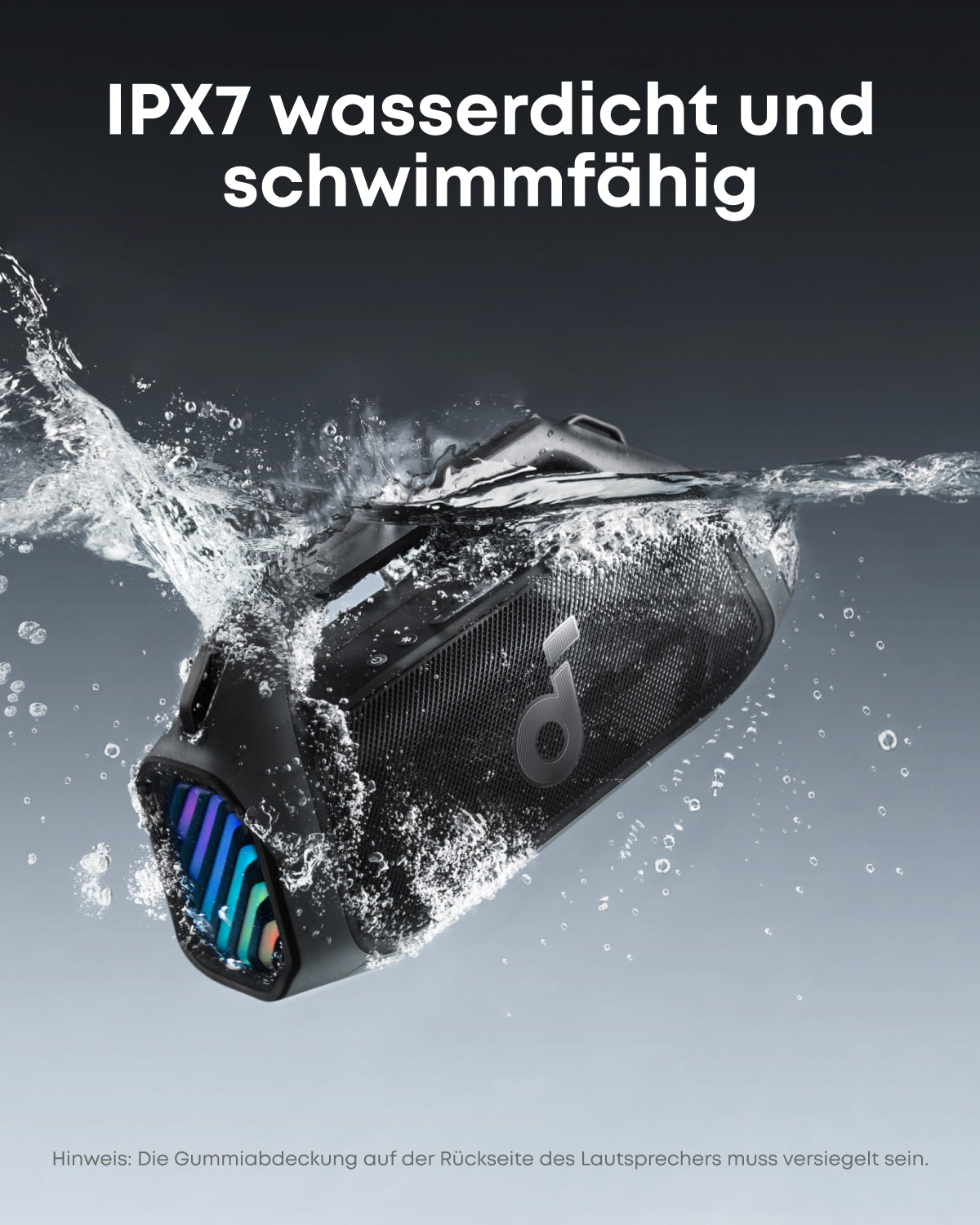 Boom 2 Plus || Bluetooth-Lautsprecher mit mächtigem Bass für Draußen + eufy Zimmer-Stehlampe E10