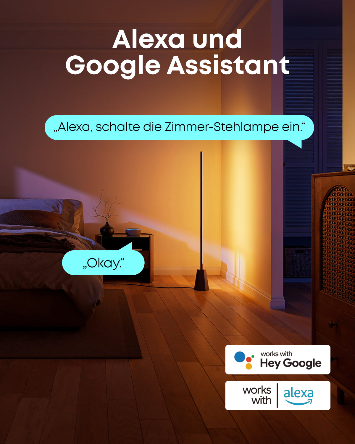 Boom 2 Plus || Bluetooth-Lautsprecher mit mächtigem Bass für Draußen + eufy Zimmer-Stehlampe E10