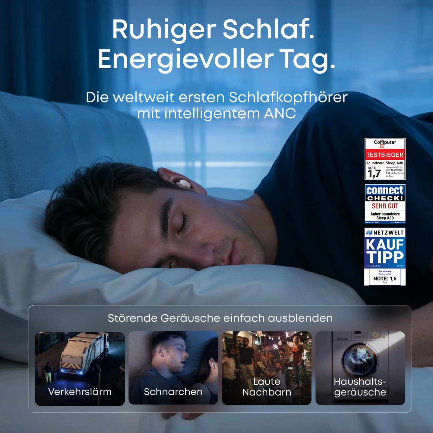 Sleep A30｜Die weltweit ersten Schlafkopfhörer mit intelligentem ANC