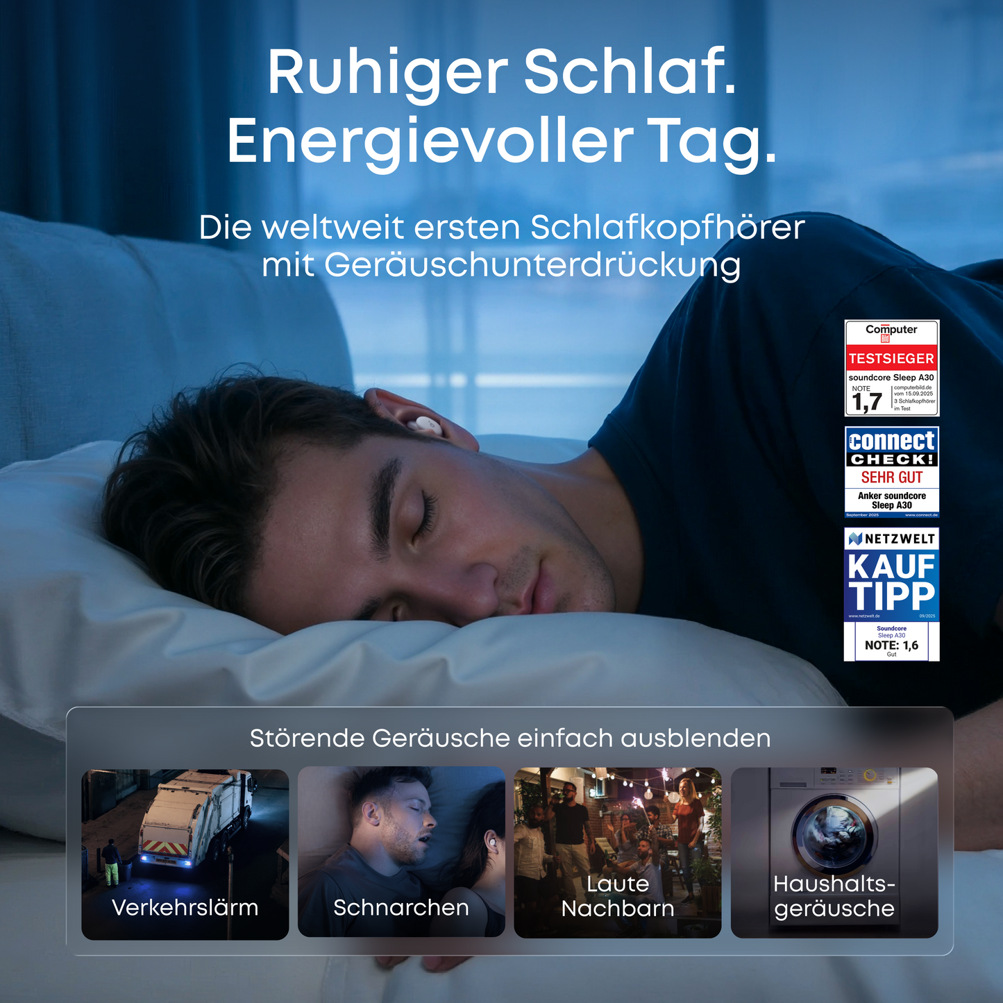 Sleep A30｜Die weltweit ersten Schlafkopfhörer mit intelligentem ANC