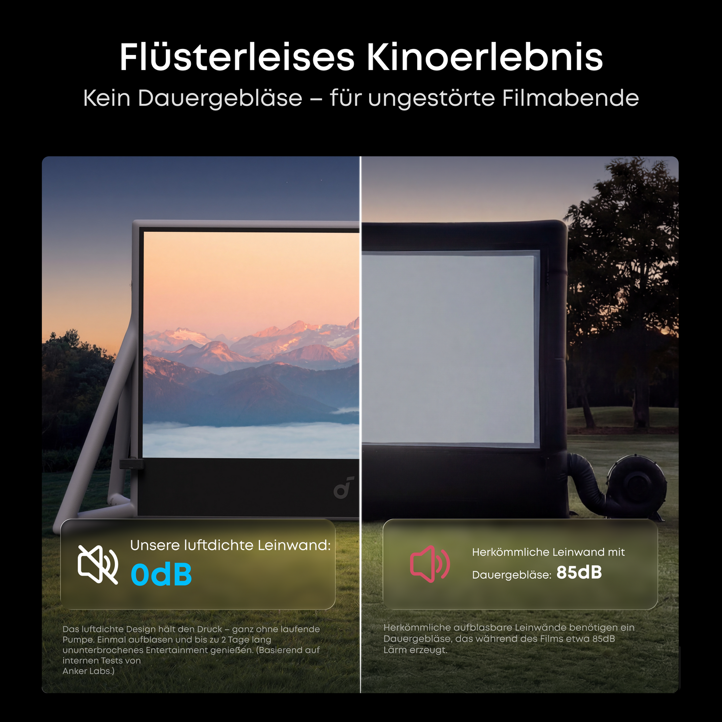 soundcore Nebula 120 Zoll aufblasbare Heimkino-Leinwand