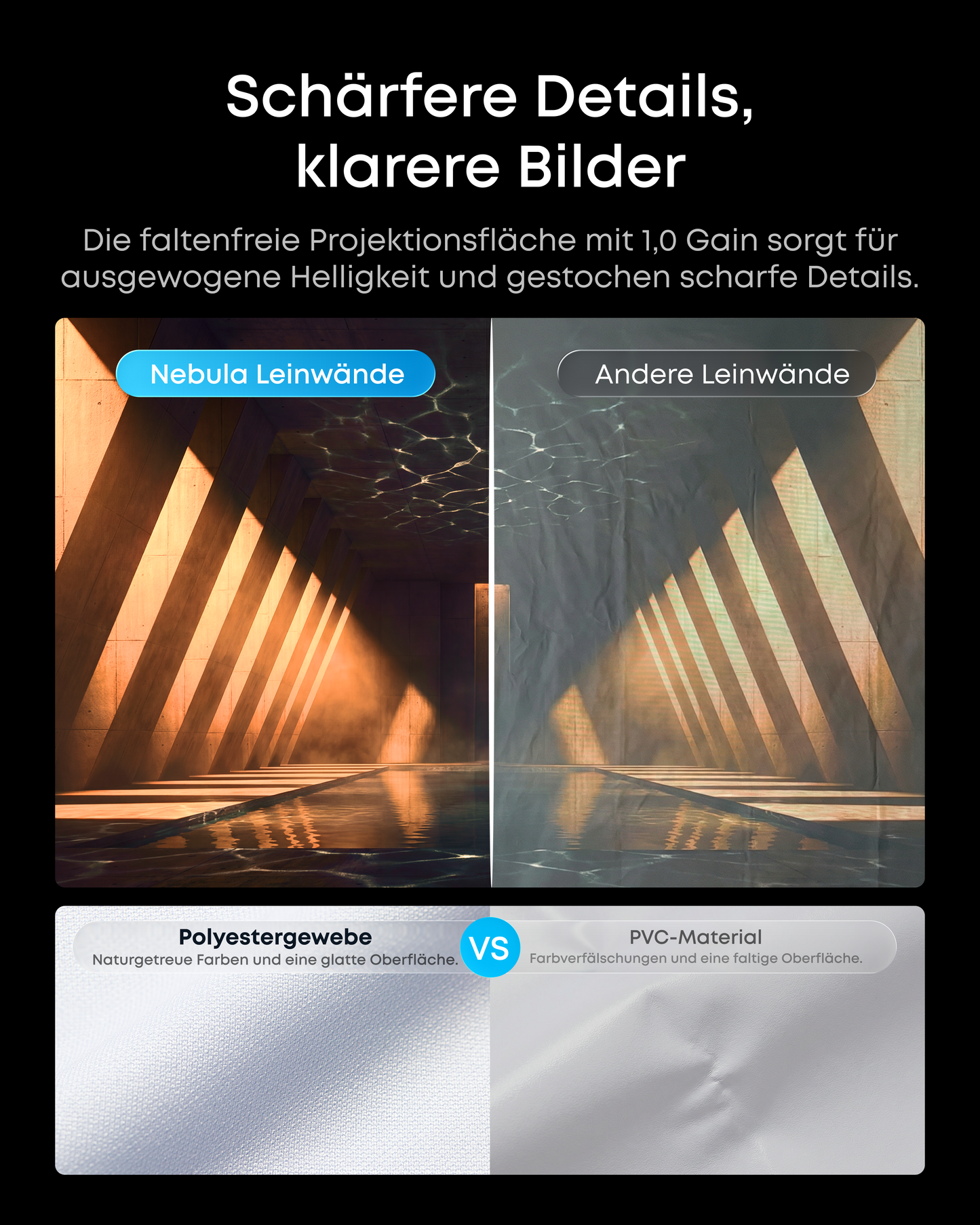 soundcore Nebula 120 Zoll aufblasbare Heimkino-Leinwand