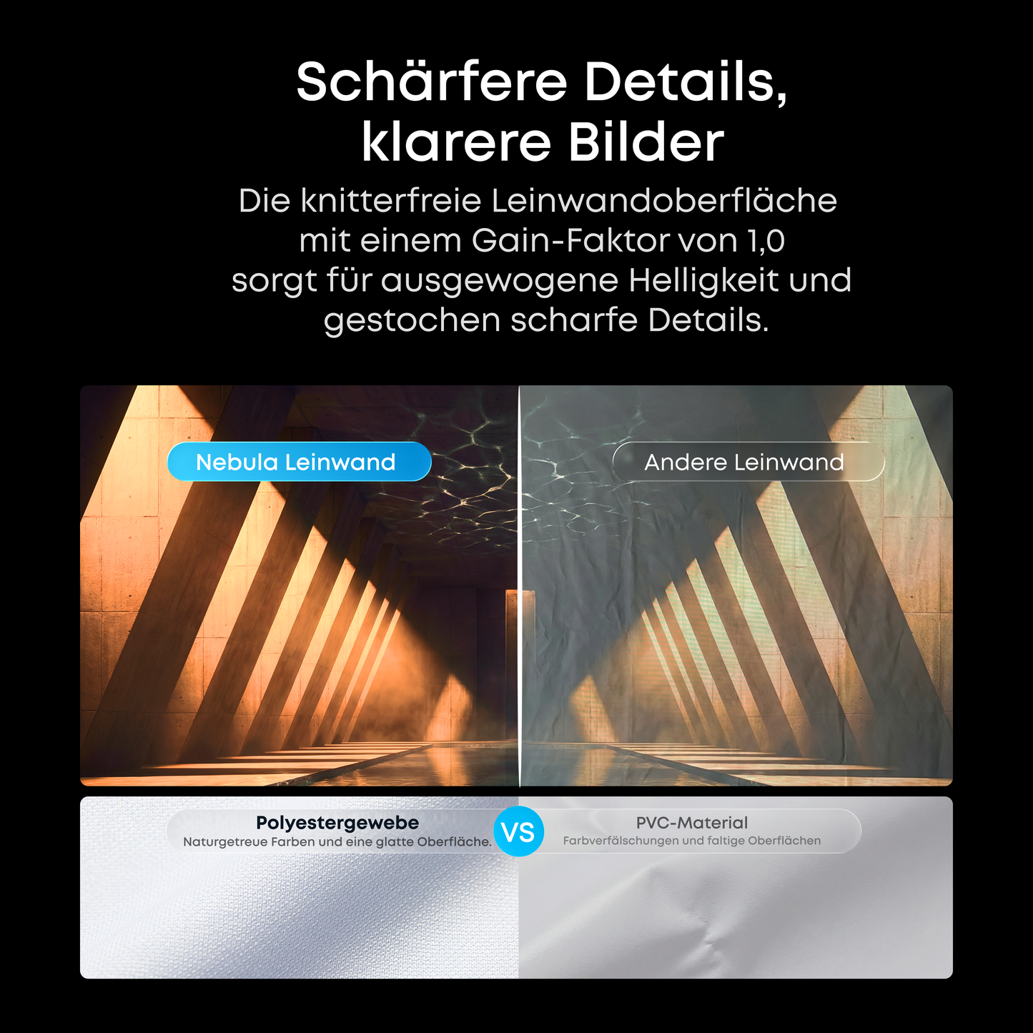 soundcore Nebula 120 Zoll aufblasbare Heimkino-Leinwand