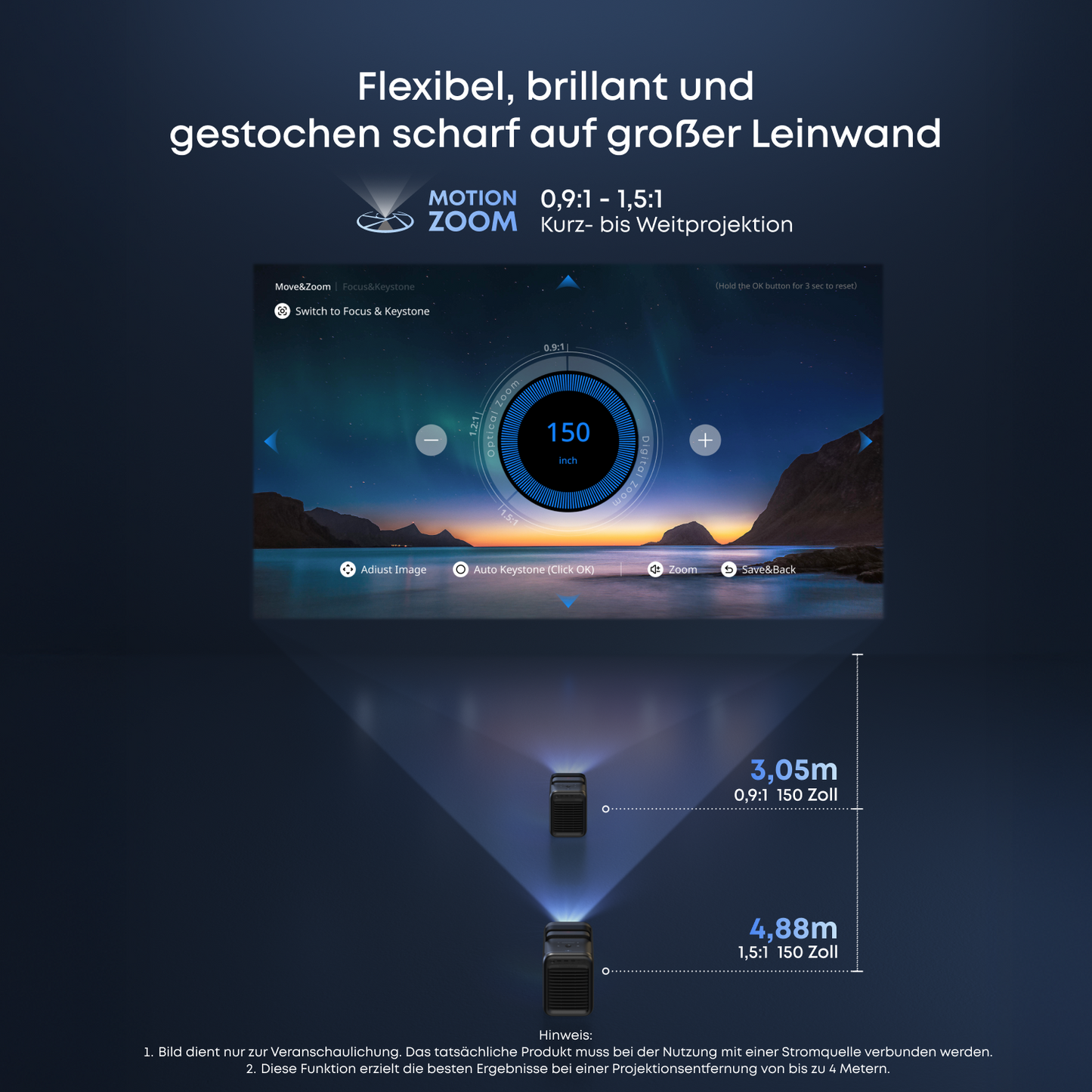 NEBULA X1 | 4K Beamer mit Triple-Laser und Mikro-Gimbal