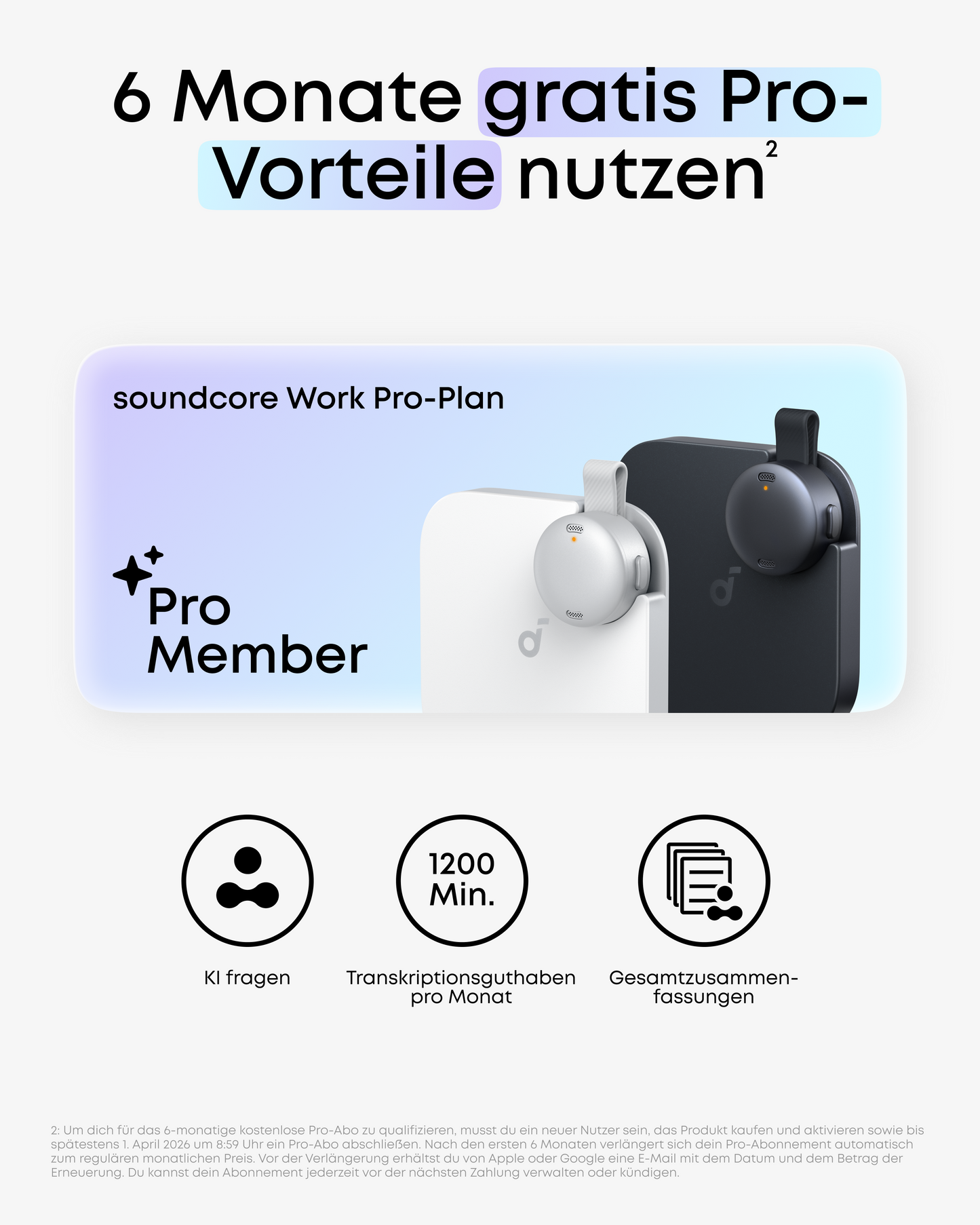 soundcore Work | Der erste KI-Sprachrecorder in Münzgröße