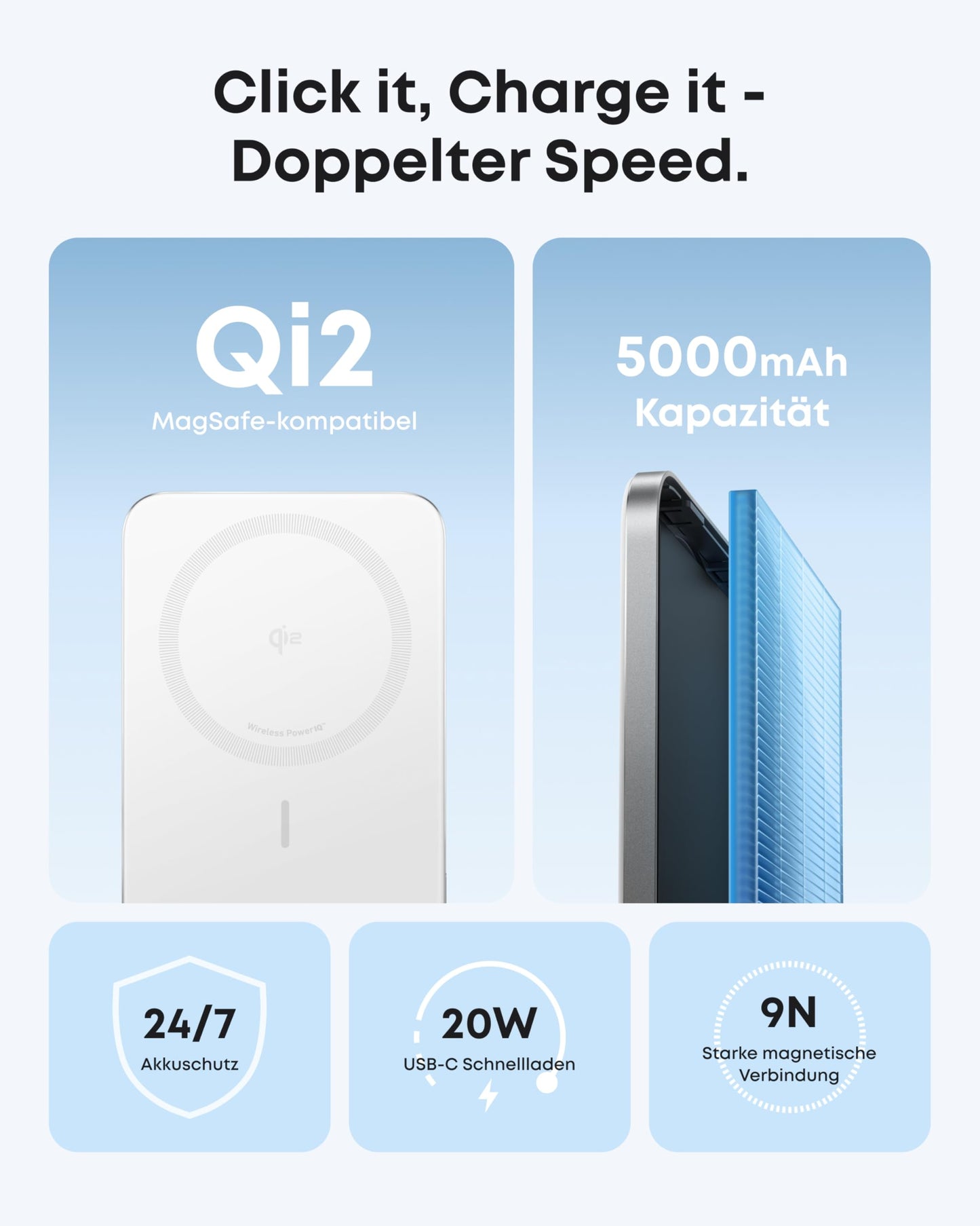 Anker Nano Powerbank  (5K, Magnetisch, Slim)