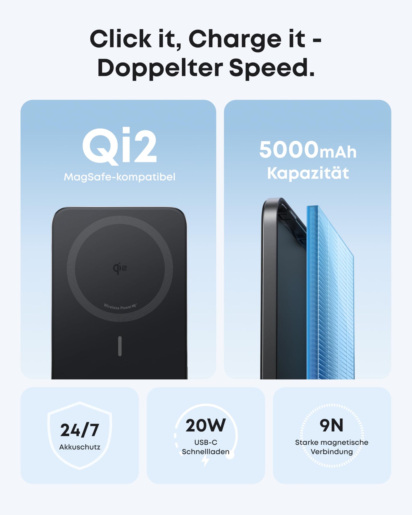 Anker Nano Powerbank  (5K, Magnetisch, Slim)
