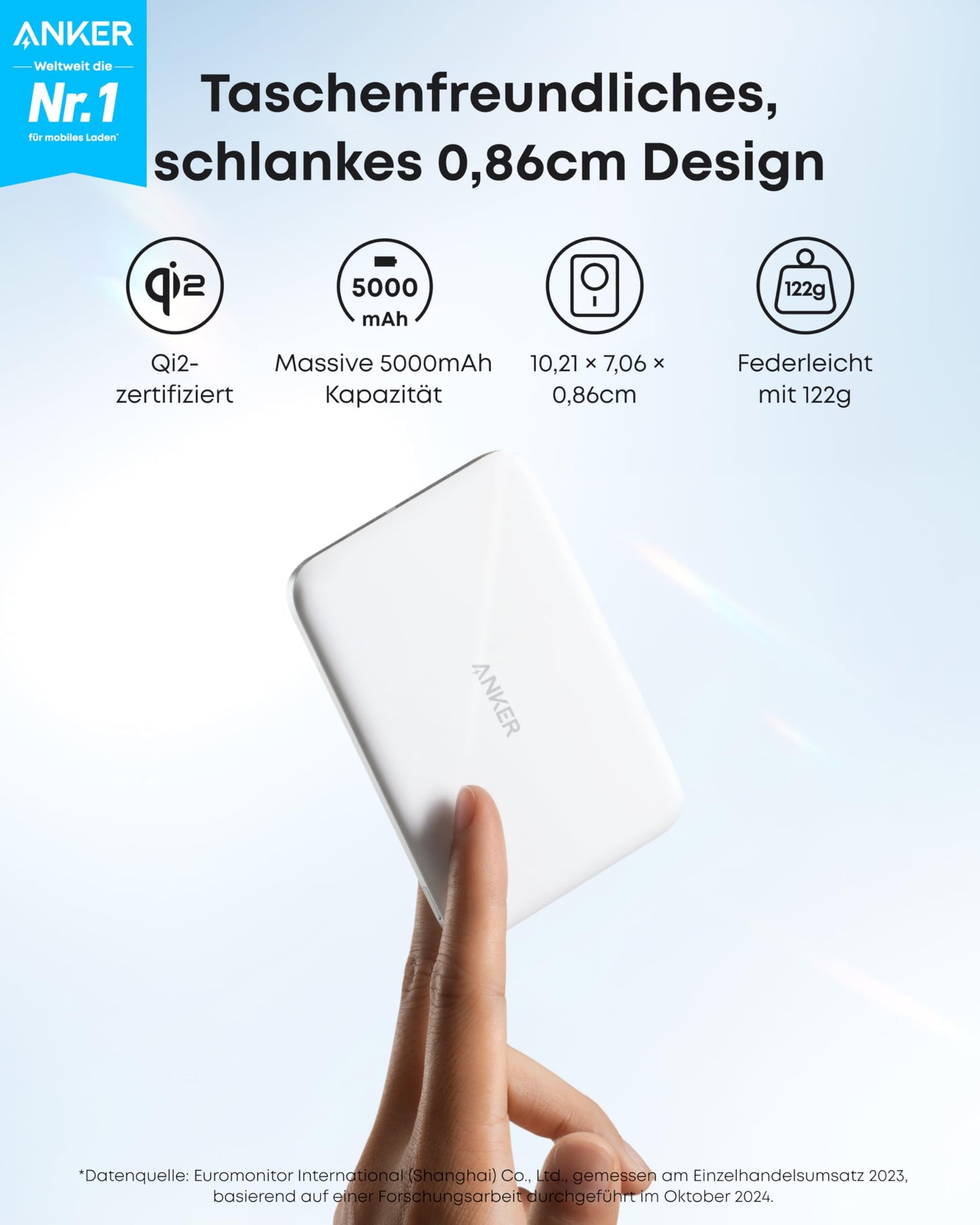 Anker Nano Powerbank  (5K, Magnetisch, Slim)