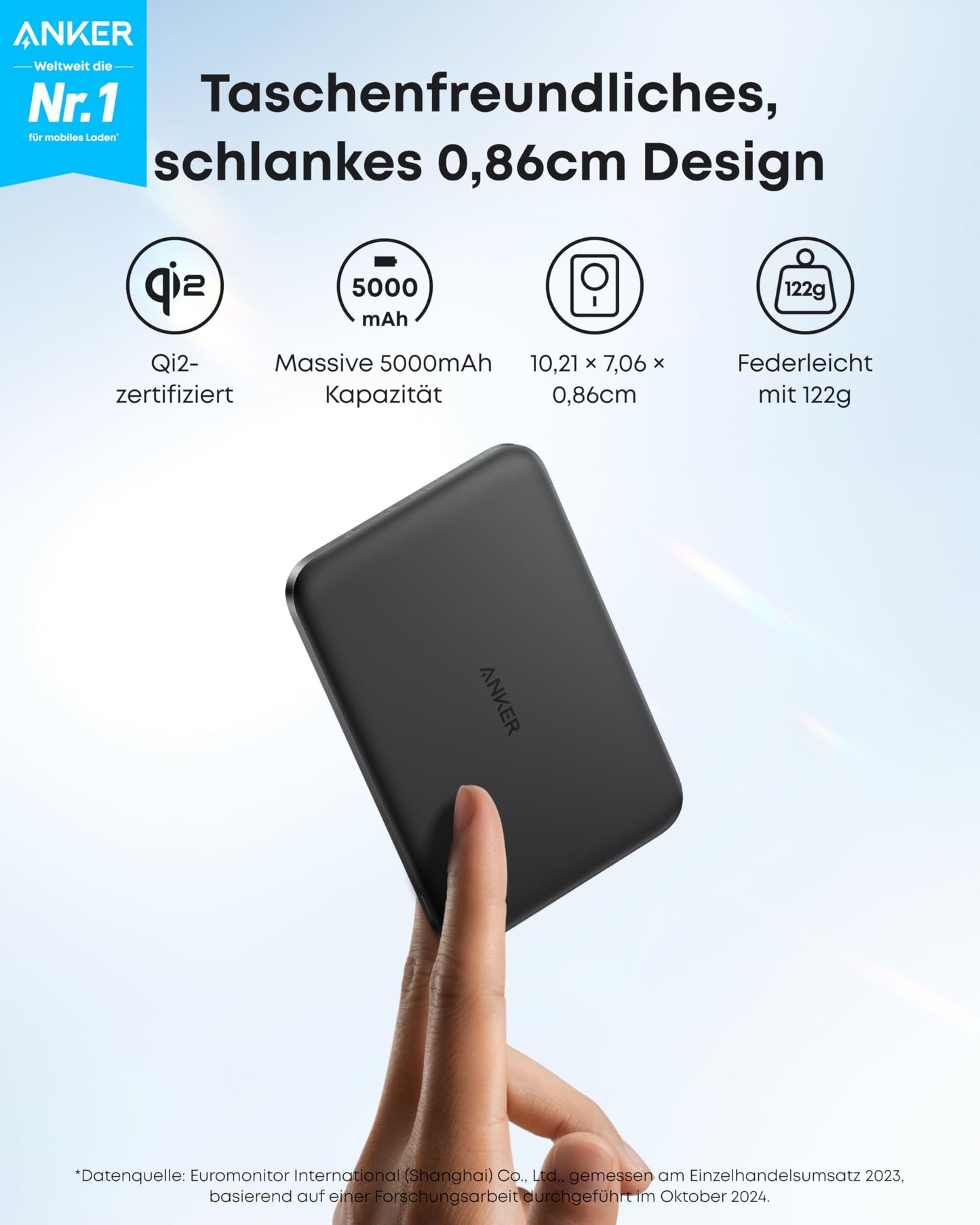 Anker Nano Powerbank  (5K, Magnetisch, Slim)