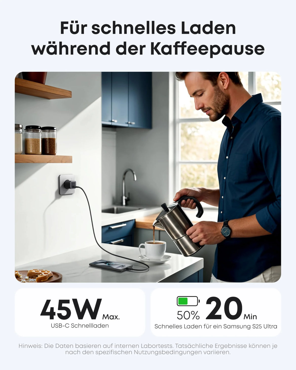Anker Nano Ladegerät (45W, mit 180cm USB-C Kabel)