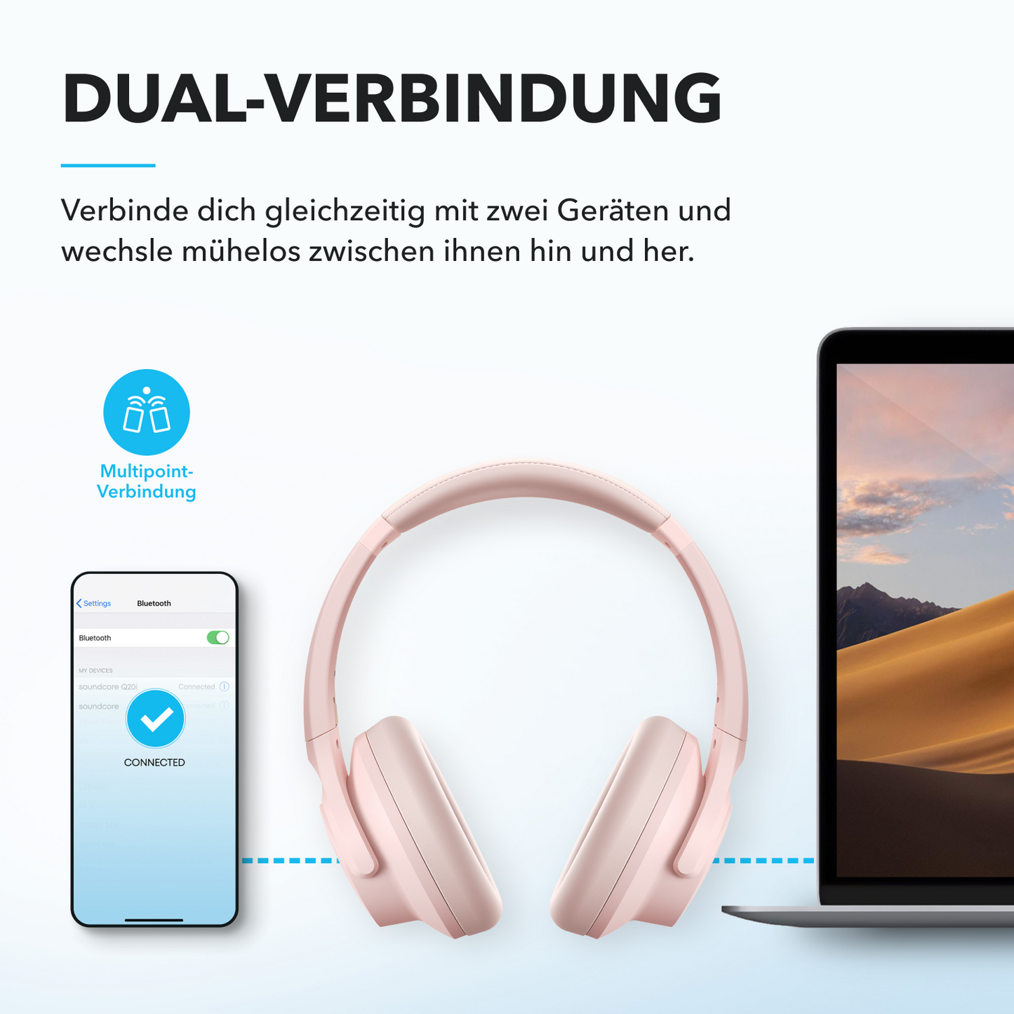 Q20i | Kopfhörer mit Hybrid Active Noise Cancelling