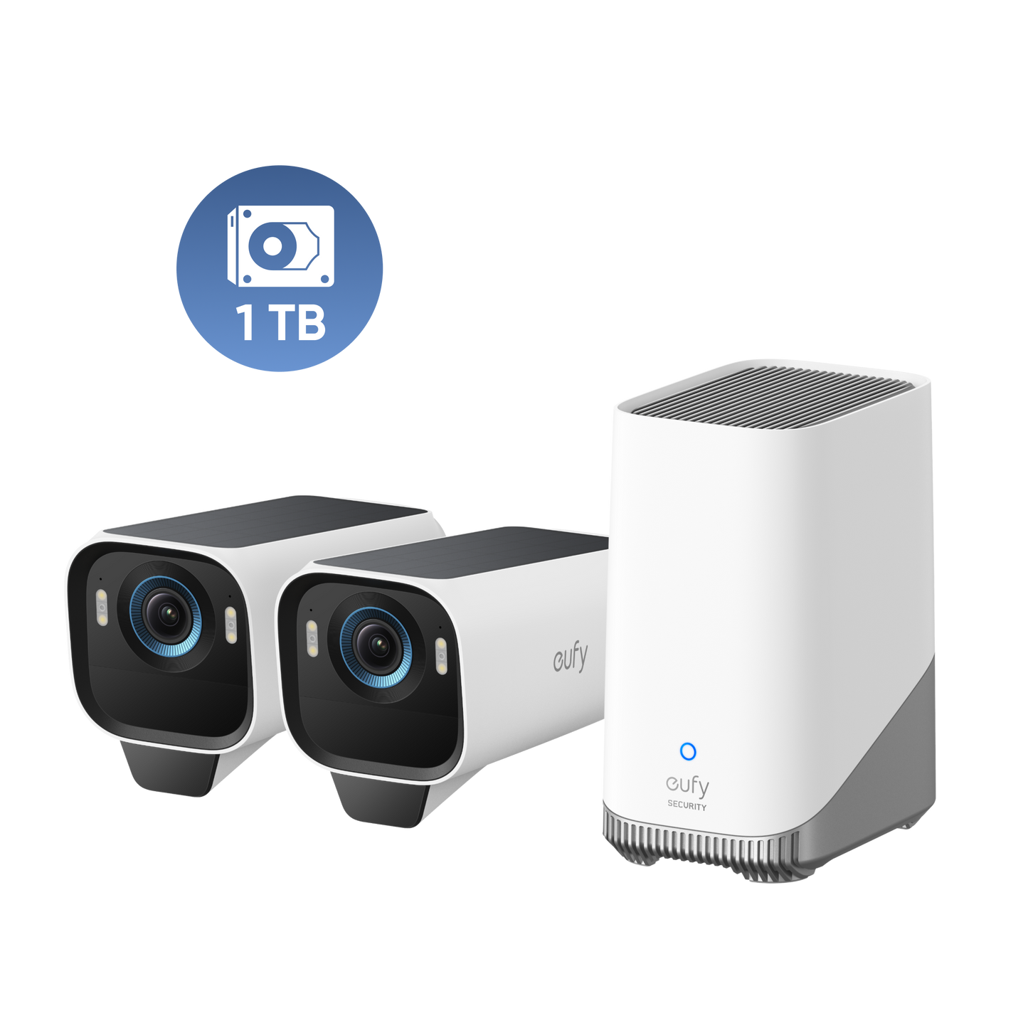 eufyCam S3 Pro 2‑Kamera‑Set und 1 TB Festplatte