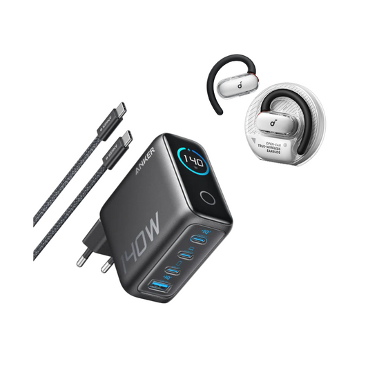soundcore V40i｜Kabellose Earbuds + Anker Ladegerät (140W, 4-Port, PD 3.1)